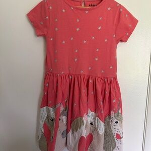 Mini Boden Unicorn Applique Dress